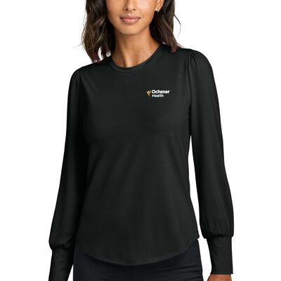 Women's Stretch Jersey Long Sleeve Blouson Top